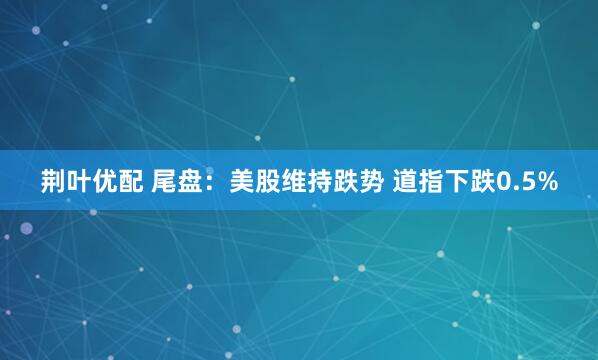 荆叶优配 尾盘：美股维持跌势 道指下跌0.5%