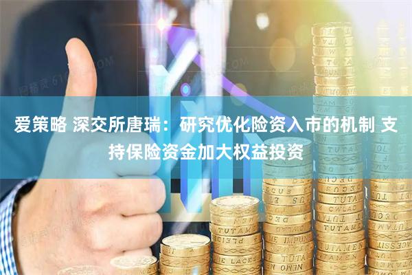 爱策略 深交所唐瑞：研究优化险资入市的机制 支持保险资金加大权益投资