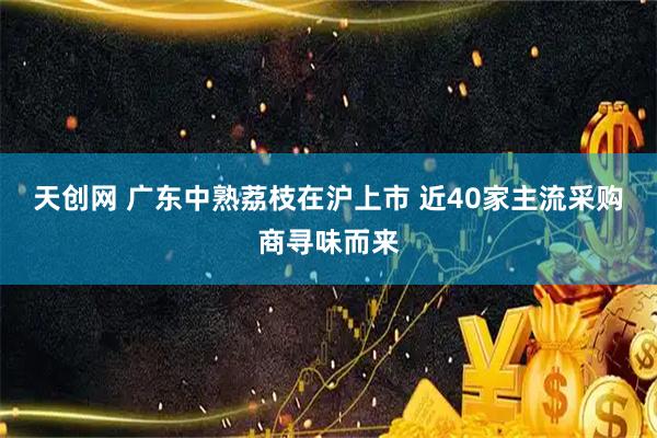 天创网 广东中熟荔枝在沪上市 近40家主流采购商寻味而来